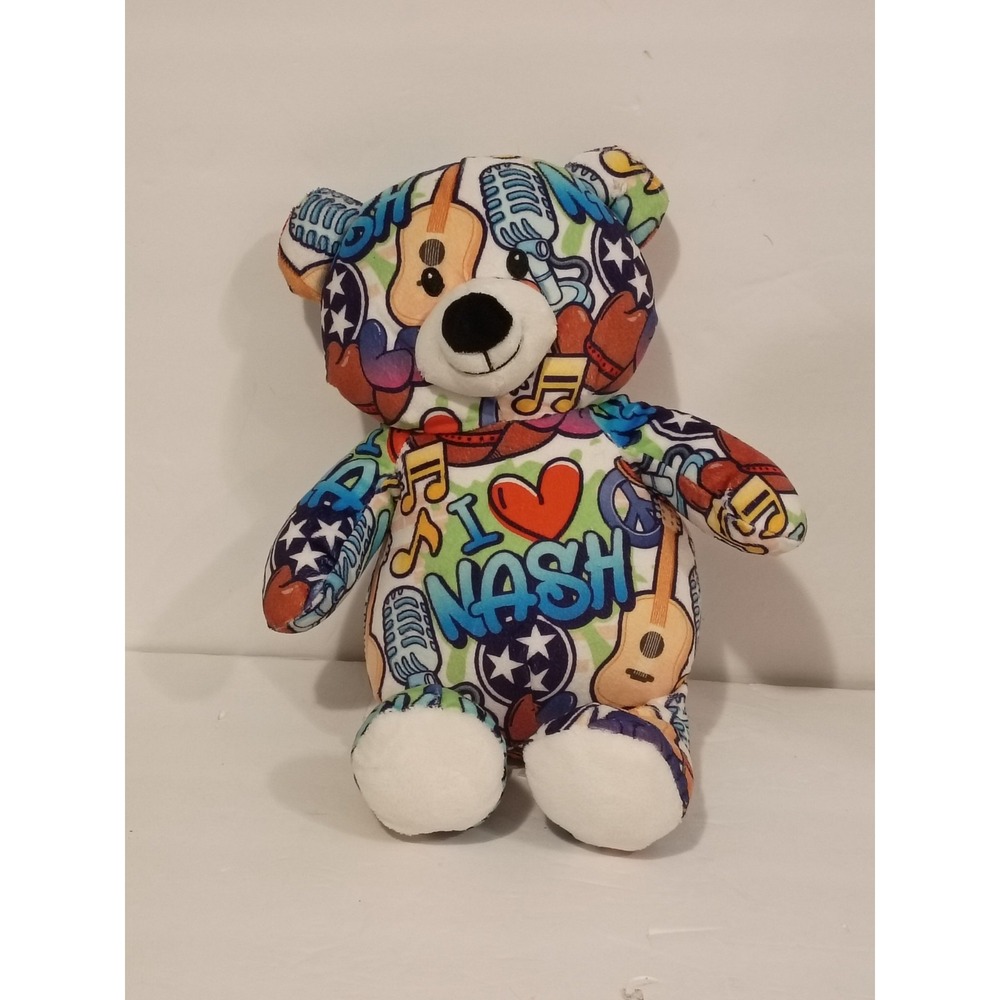 Teddy  Bear I Love Nashville‎ Graffiti Teddy Plushology Stuffed Toy 12"